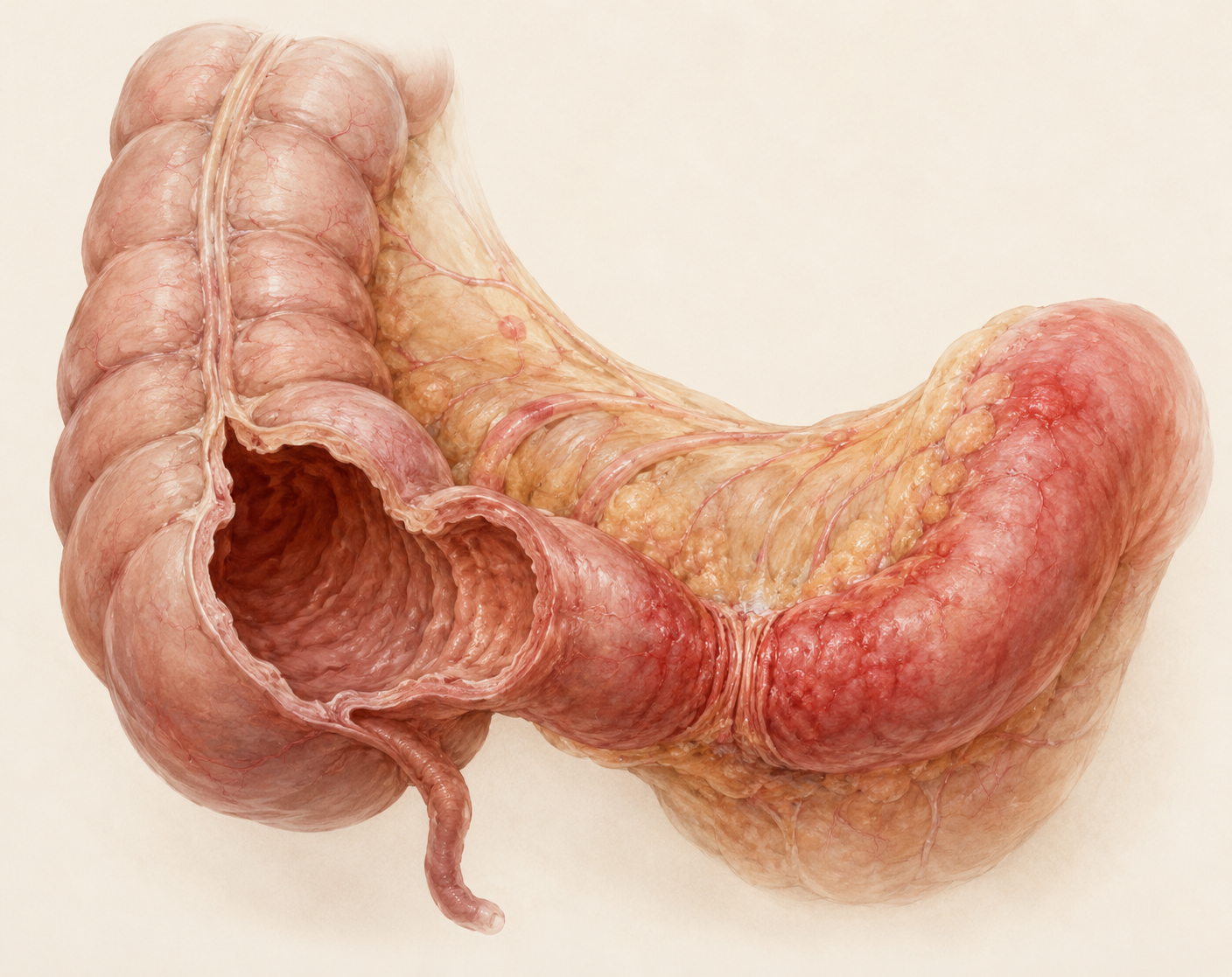Medical atlas illustration of Crohn's disease